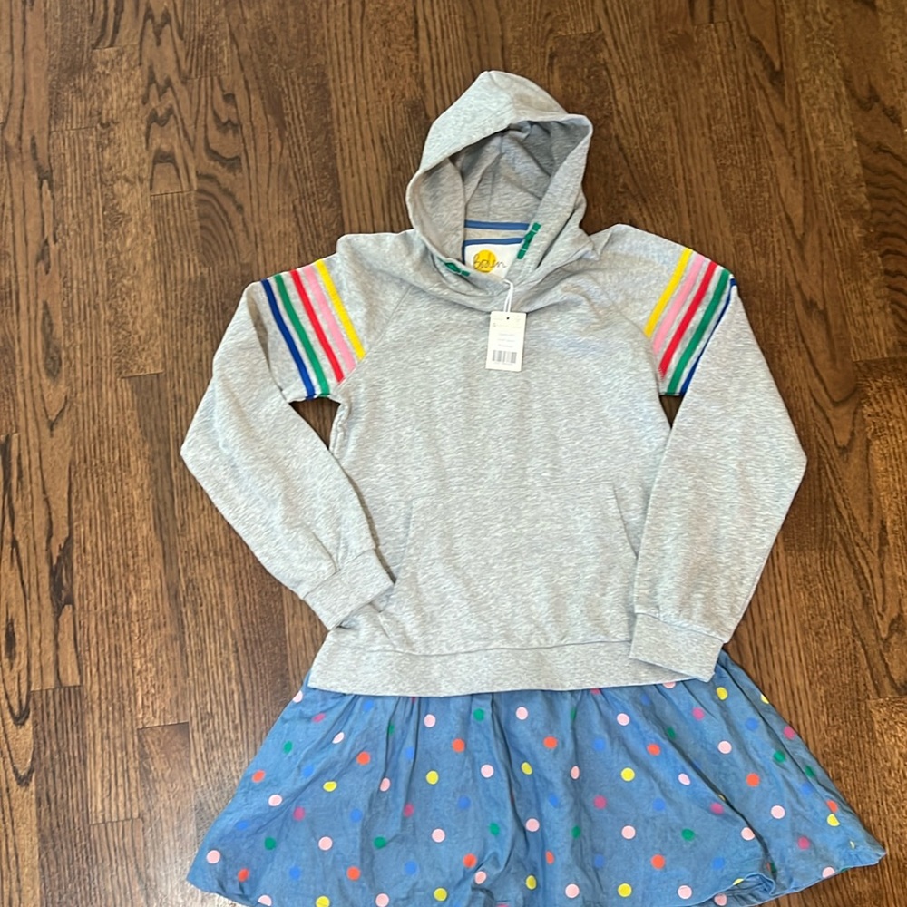 Boden girls sweatshirt/hoodie dress